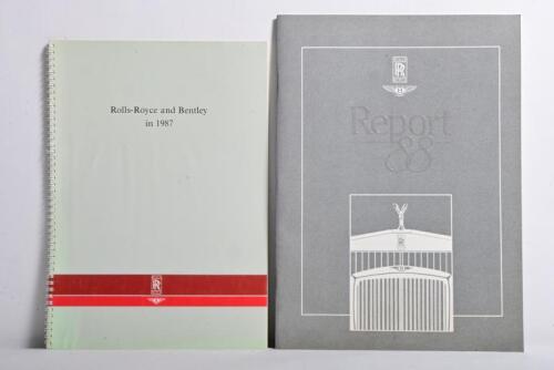 ROLLS-ROYCE/BENTLEY: Two publications relating to Rolls-Royce and Bentley. 'Rolls-Royce and Bentley in 1987' - an introduction to the specification changes for various Rolls-Royce and Bentley models of the period (TSD 4742)