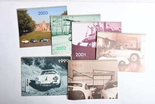 PORSCHE 356: Six small format Porsche 356 calendars from 1998 - 2003