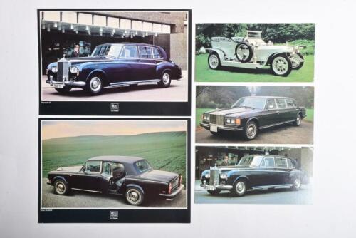 ROLLS-ROYCE: Five Rolls-Royce related items. Two 1979 Rolls-Royce Motors - Car Division sales sheets for the Phantom VI and Silver Wraith II