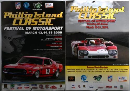PHILLIP ISLAND CLASSIC: A collection of four 'Phillip Island Classic - Festival of Motorsport' promotional posters from 2009 - 2012