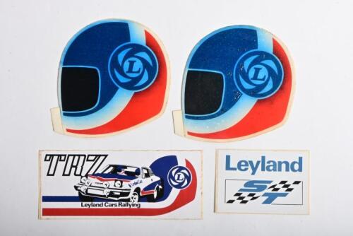 LEYLAND: Four Leyland related stickers. 'TR7 Leyland Cars Rallying' sticker