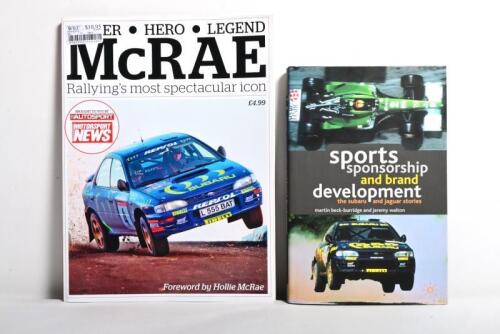 SUBARU: Two publications related to Subaru. 'sports sponsorship and brand development - the subaru and jaguar stories' hardcover book by martin beck-burridge and jeremy walton