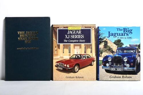 JAGUAR: Three hardcover books related to Jaguar. 'The Big Jaguars 3.5 litre to 420G' by Graham Robson