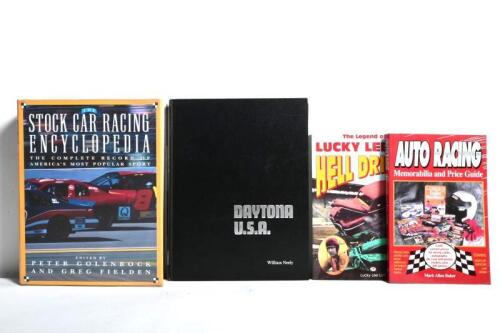 STOCK CAR RACING: Four publications relating to stock car racing. 'THE STOCK CAR RACING ENCYCLOPEDIA' hardcover book edited by Peter Golenbock and Greg Fielden