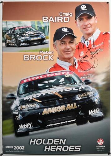 HOLDEN: A Series 2002 'HOLDEN HEROES' promotional poster. Poster signed by Craig Baird