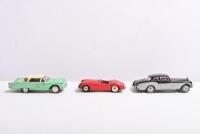 CORGI: Three Corgi models. 214 FORD THUNDERBIRD, 302 MGA & 224 BENTLEY CONTINENTAL SPORTS SALOON