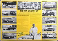 BEECHEY: A 'NORM BEECHEY - AUSTRALIAN TOURING CAR CHAMPION 1965 & 1970' print collage. Norm Beechey signature