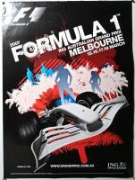 AUSTRALIAN GRAND PRIX: A large 2007 Melbourne 'FORMULA 1 ING AUSTRALIAN GRAND PRIX, MELBOURNE' promotional poster