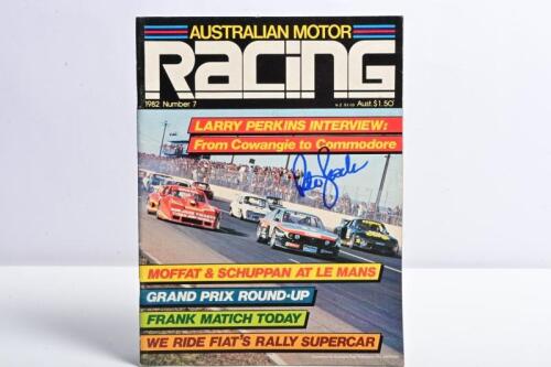 BROCK: A July 1982, Issue 7, of 'AUSTRALIAN MOTOR RACING' magazine. Front cover signed by Peter Brock