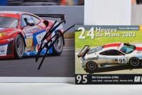 LE MANS FERRARI: Four items related to Ferrari GT racing at Le Mans. 'team SEATTLE' colour pictures & Le Mans 2003 small card featuring the Ferrari 360 Modena of Risi Competizione. Patrick Dempsey signature - 2