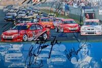 V8 SUPERCARS: A 2001 QANTAS AUSTRALIAN GRAND PRIX - 'Hotwheels V8 Supercar SHOWDOWN' - promotional poster. Neil Crompton, Rick Kelly, Craig Lowndes, Mark Skaife, Greg Murphy signatures - 3