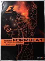 AUSTRALIAN GRAND PRIX: A large '2009 FORMULA 1 ING AUSTRALIAN GRAND PRIX, MELBOURNE, 26 - 29 March' promotional poster