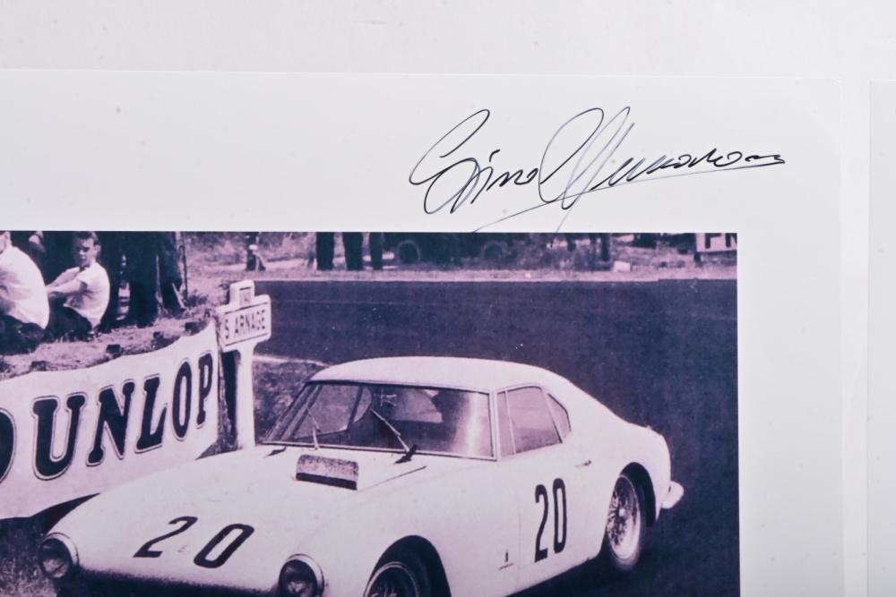 MUNARON: Two black and white images of Gino Munaron racing Ferrari's at ...