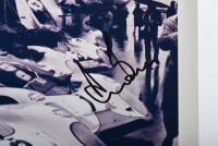 PORSCHE: A superb black and white picture of the Porsche 917 K's from Monza 1971. Derek Bell, Vic Elford, Gerard Larousse, Gijs van Lennep, Helmut Marko signatures - 2