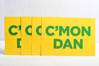 RICCIARDO: Four 2015 Australian Formula 1 'C'MON DAN' support placards for Daniel Ricciardo