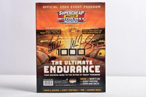 BATHURST: A BATHURST 2009 OFFICIAL PROGRAM' for the 'SUPERCHEAP AUTO BATHURST 1000' October 8 -11. Front cover signed by race winners Garth Tander and Will Davison