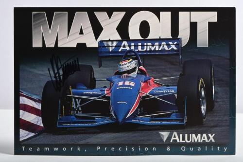 JOHANSSON: A 'Team Alumax - BETTENHAUSEN MOTORSPORTS' team profile card. Card signed by Stefan Johansson