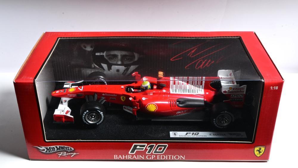 FERRARI: A 1:18 scale Hotwheels Racing Ferrari F10 (BAHRAIN GP