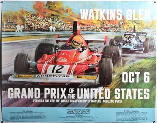 THE GLEN: An original 'GRAND PRIX OF THE UNITED STATES - WATKINS GLEN OCT 6' promotional poster