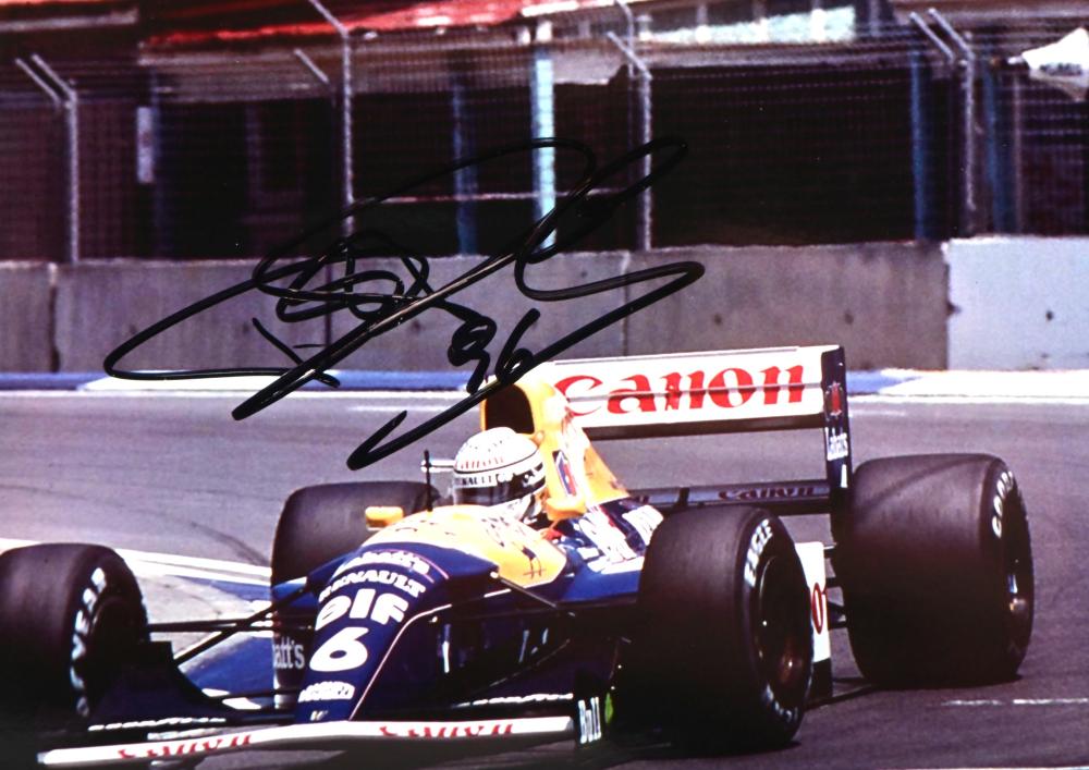 PATRESE: A colour picture of Riccardo Patrese racing the Williams