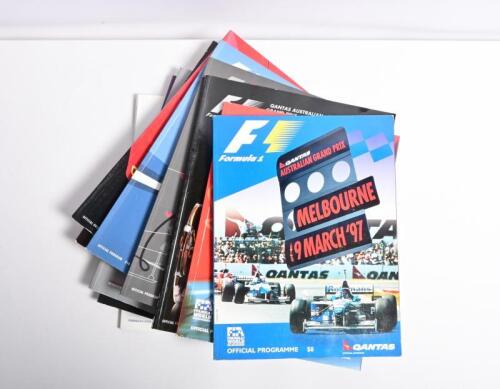 AUSTRALIAN GRAND PRIX: A collection of ten AUSTRALIAN GRAND PRIX Official Programmes. Years 1997 - 1998; 2001 - 2004; 2007; 2011; 2013; 2015