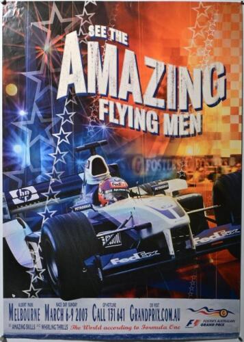AUSTRALIAN GRAND PRIX: A 2003 'SEE THE AMAZING FLYING MEN' FOSTER'S AUSTRALIAN GRAND PRIX, MELBOURNE, MARCH 6 -9 promotional poster