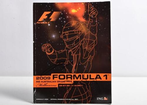 AUSTRALIAN GRAND PRIX: A 2009 'FORMULA 1 ING AUSTRALIAN GRAND PRIX, Melbourne, 26 - 29 March Official Program. Nico Rosberg & Kazuki Nakajima signatures