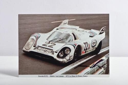 PORSCHE: A colour picture of the Porsche 917K as driven by Helmut Marko/Gijs van Lennep at 1971 Le Mans 24 Hours