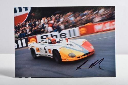 PORSCHE: A colour picture of Helmut Marko behind the wheel of a Porsche 908