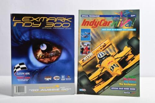 INDY CAR: Two Indy Car Official Programmes. 1996 & 'LEXMARK INDY 300 OFFICIAL PROGRAM 2005' programs