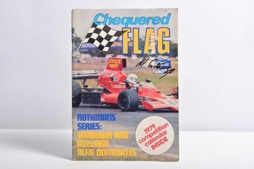 COSTANZO: A March 1979 issue of 'Chequered FLAG'. Front cover signed by Alfredo Constanzo