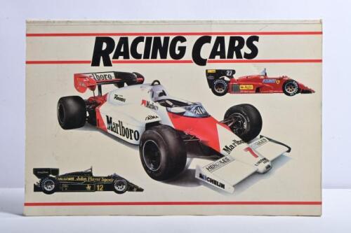 RACING CARS: A folio - 'RACING CARS' - with numerous colour illustrations of Formula 1 and Indy racing cars by Jim Bamber