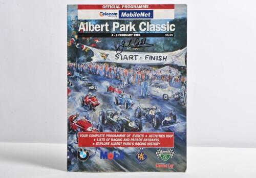 BRABHAM: A February 1994 edition of 'Albert Park Classic' Official Programme. Programme signed by Sir Jack Brabham