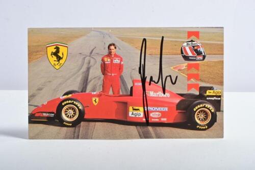 BERGER: A Marlboro '1995 AUSTRALIAN FORMULA ONE GRAND PRIX - Race Day - 12 Nov 1995' postcard. Gerhard Berger signature