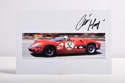 HAYES: A colour picture of Charlie Hayes racing a Ferrari 275P at Sebring 1965. Picture signed by Charlie Hayes