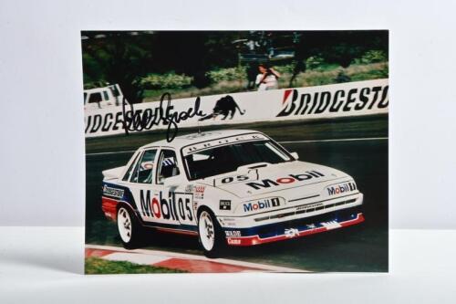 BROCK: A colour picture of the Mobil '05' VL Holden Commodore from Bathurst. As raced by Peter Brock. Peter Brock signature