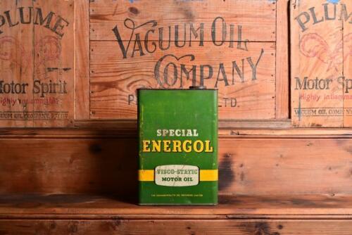 C.O.R. ENERGOL: An original "COR Energol Visco-Static Motor Oil" one imperial gallon oil tin