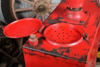 SHELL: A highboy oil pump in original 1950/60s Shell livery, with embossed Shell clam branding to pump, 136cm high approx - 3