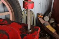 SHELL: A highboy oil pump in original 1950/60s Shell livery, with embossed Shell clam branding to pump, 136cm high approx - 8