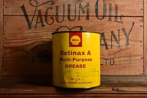 SHELL: A 1960s unopened Australian "Shell Retinex Multi Purpose Grease" five pound tin, marked to base Dominion Can Melb, with contents