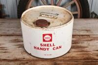 SHELL: An Australian circa 1960s "Shell Handy Can" two gallon tin, with embossed lid - 3