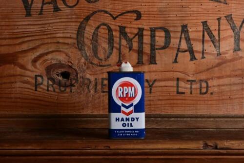 RPM: An American "RPM Handy Oil" four fluid ounce tin