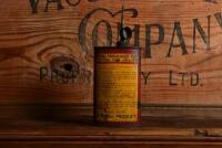SHELL: A 1930s Australian "Shell Household Oil" eight fluid ounce tin, marked to base: Dominion Can Melb - 3