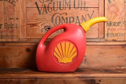 SHELL: A circa 1970s Shell plastic petrol jerry can, five litres approx.