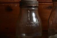OIL POURERS: A half litre and two pint oil bottles with tin pourers, including Shell - 3
