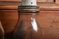 OIL POURERS: A half litre and two pint oil bottles with tin pourers, including Shell - 5