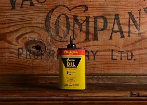 OUTERS: An original American "Outers 445 Gun Oil" three ounce oil tin