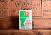 SHELL: An Australian circa 1960s "Shell Super Outboard Motor Oil" one gallon tin, no lid