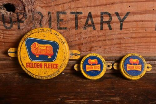 GOLDEN FLEECE: Three Golden Fleece metal drum seals