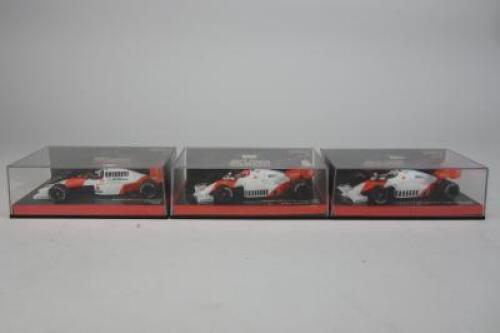 McLAREN: Three Minichamps 1980s F1 McLaren's